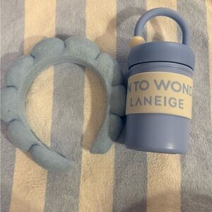 Laneige Blue Headband and Bottle Set